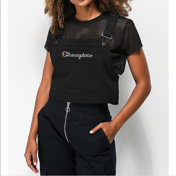 Champion Tops - NWOT Champion super fleece black bib top